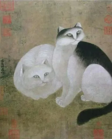 ▲▼南宋靳清《雙貓圖》。（圖／翻攝自鳳凰網）