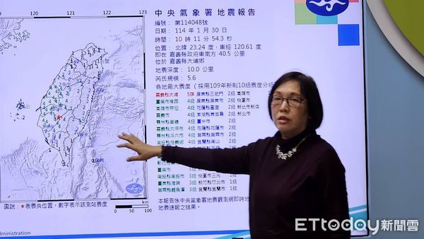 ▲▼氣象署地震中心科長何美儀說明。（圖／攝影中心攝）