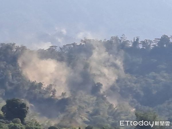 ▲▼             曾文水庫後方台南楠西傳走山。（圖／陳順良提供）