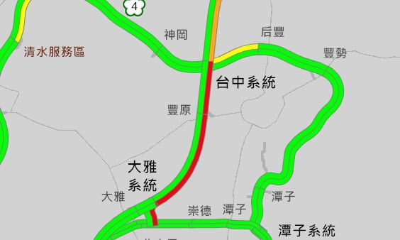 ▲▼塞車。（圖／高公局即時路況）