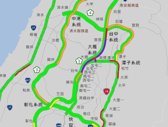 ▲▼國道上午路況。（圖／高公局即時路況）