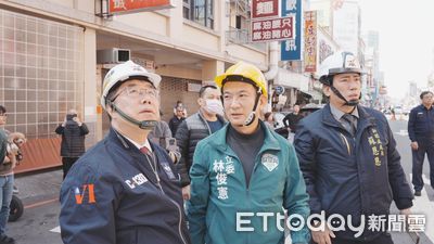 黃偉哲視察來亞大樓震後受損情形　呼籲儘速啟動危樓重建