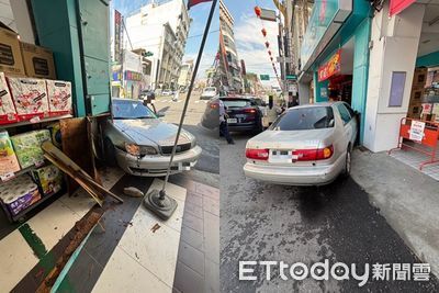 大年初三出事了！台南56歲男停車打錯檔　下秒撞破店家柱子