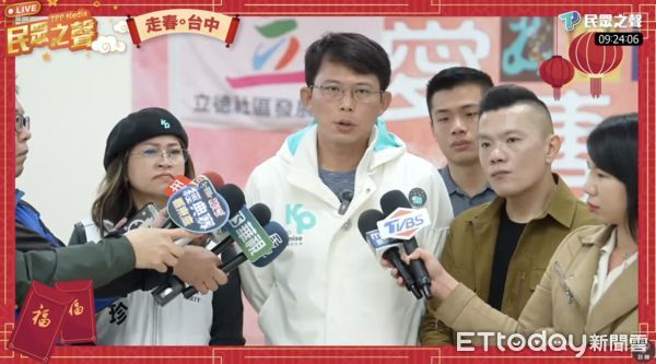 ▲▼黃國昌過年台中走春。（圖／截自民眾之聲Youtube）