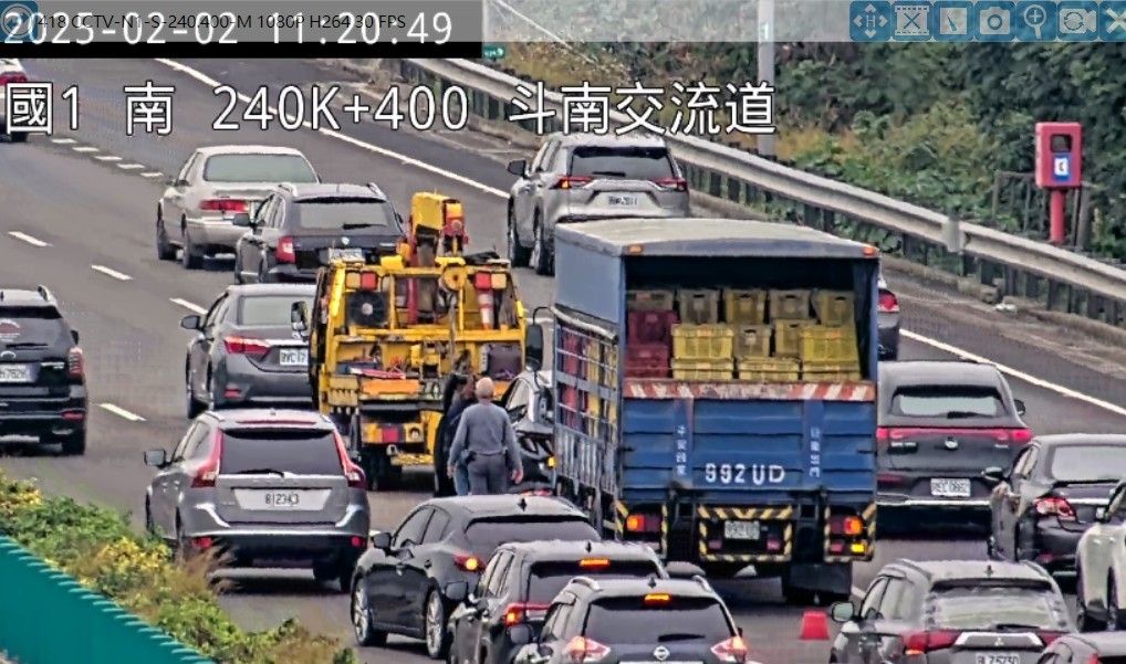 ▲▼國1北向240公里處發生追撞事故。（圖／高公局提供）