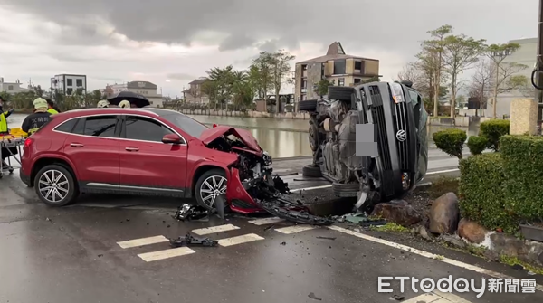 ▲▼宜蘭礁溪大年初四出車禍。（圖／記者黃彥傑翻攝）