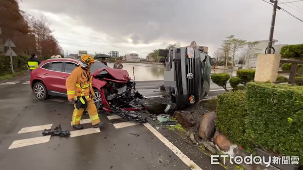 ▲▼宜蘭礁溪大年初四出車禍。（圖／記者黃彥傑翻攝）