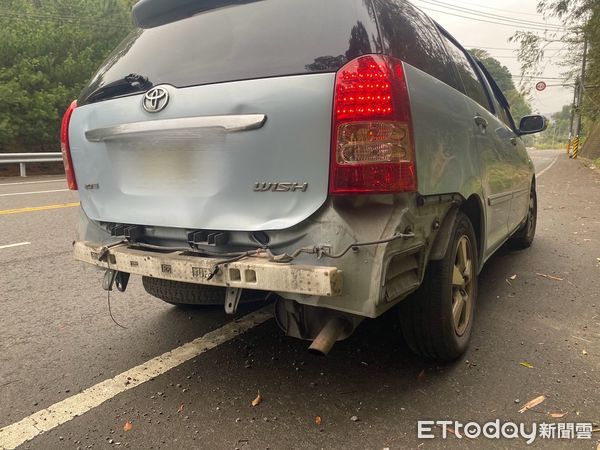 ▲台3線南庄路段2日發生重機過彎失控逆向肇事事故，幸運僅騎士輕傷。（圖／記者楊永盛翻攝）