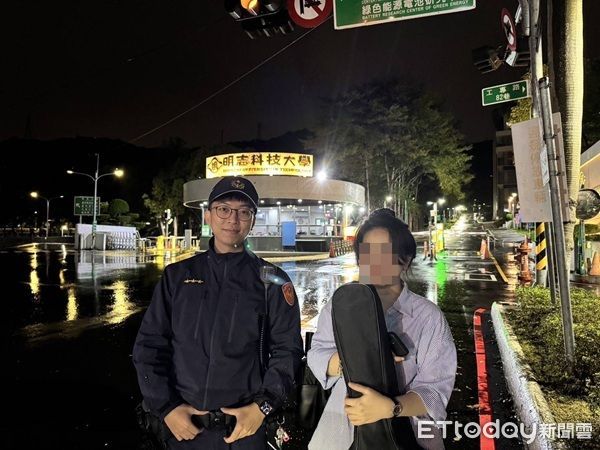 ▲警方則考量其安全及健康，將她載返學校。（圖／桃園警分局提供）