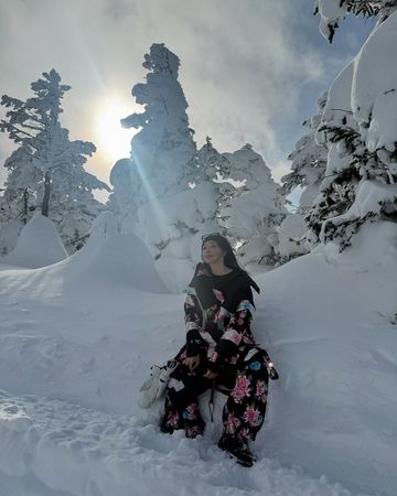 ▲王心恬滑雪。（圖／翻攝自Instagram／candywang7446）