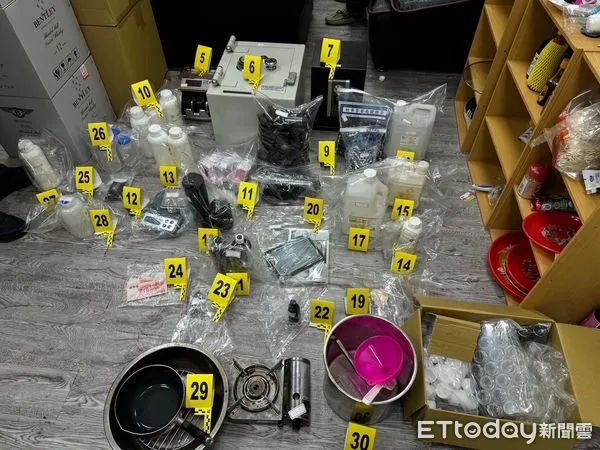 ▲桃園檢警查獲喪屍菸彈製毒販毒集團。（圖／記者楊熾興翻攝）