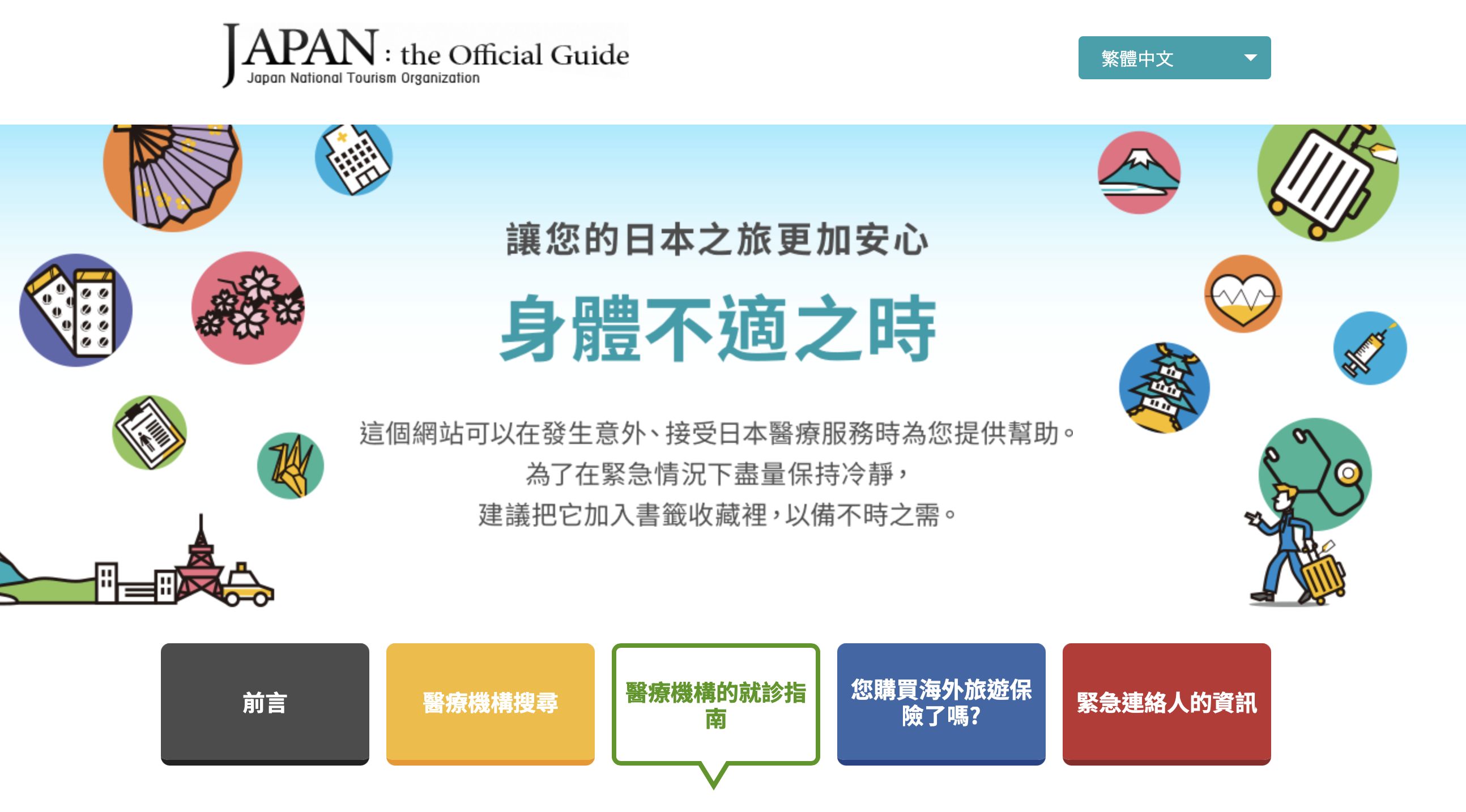 ▲▼日本就醫指南。（圖／翻攝自網站）