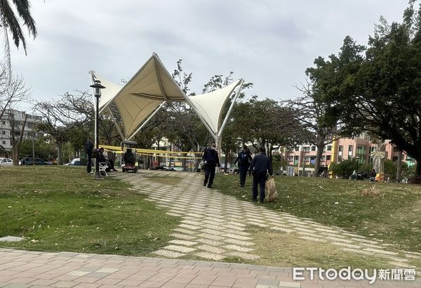 ▲崗山仔公園涼亭發生民眾死亡。（圖／記者吳世龍翻攝）