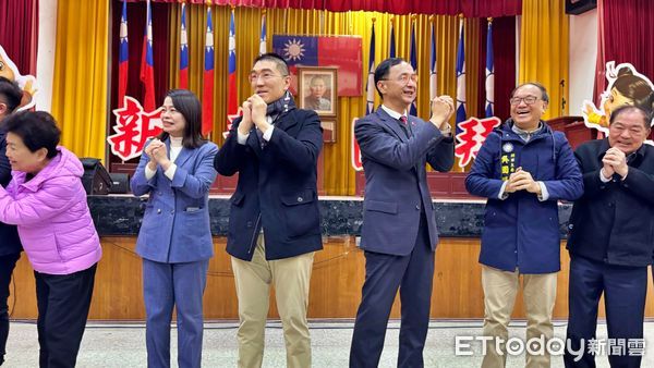 ▲朱立倫基隆新春團拜,基隆市國民黨黨部。（圖／記者郭世賢翻攝）