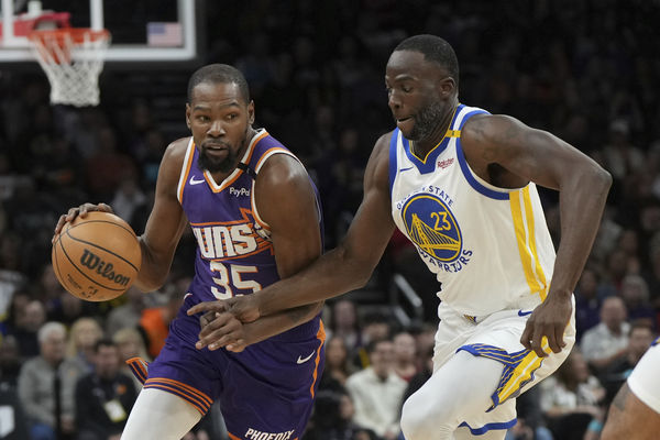 ▲太陽杜蘭特（左）、勇士格林（右）。（圖／達志影像／美聯社）