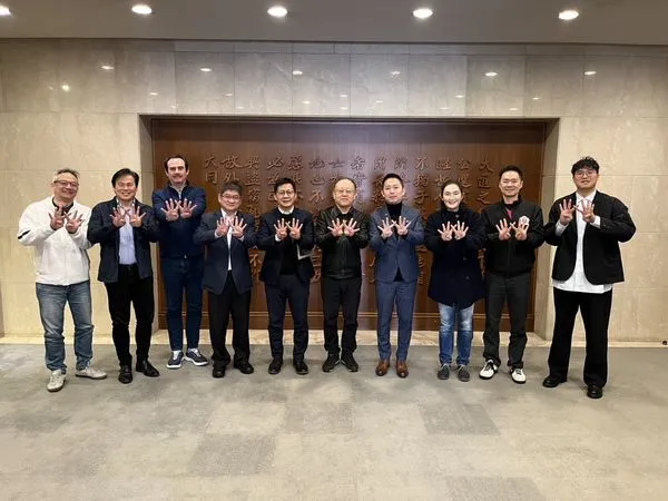 ▲3X3籃球協會拜會行政院，盼延續亞運金牌榮耀。（圖／中華民國3X3籃球協會提供）