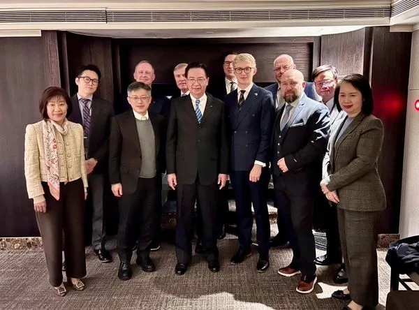 ▲▼國家安全會議秘書長吳釗燮晚宴「愛沙尼亞國防產業訪問團」。（圖／總統府提供）