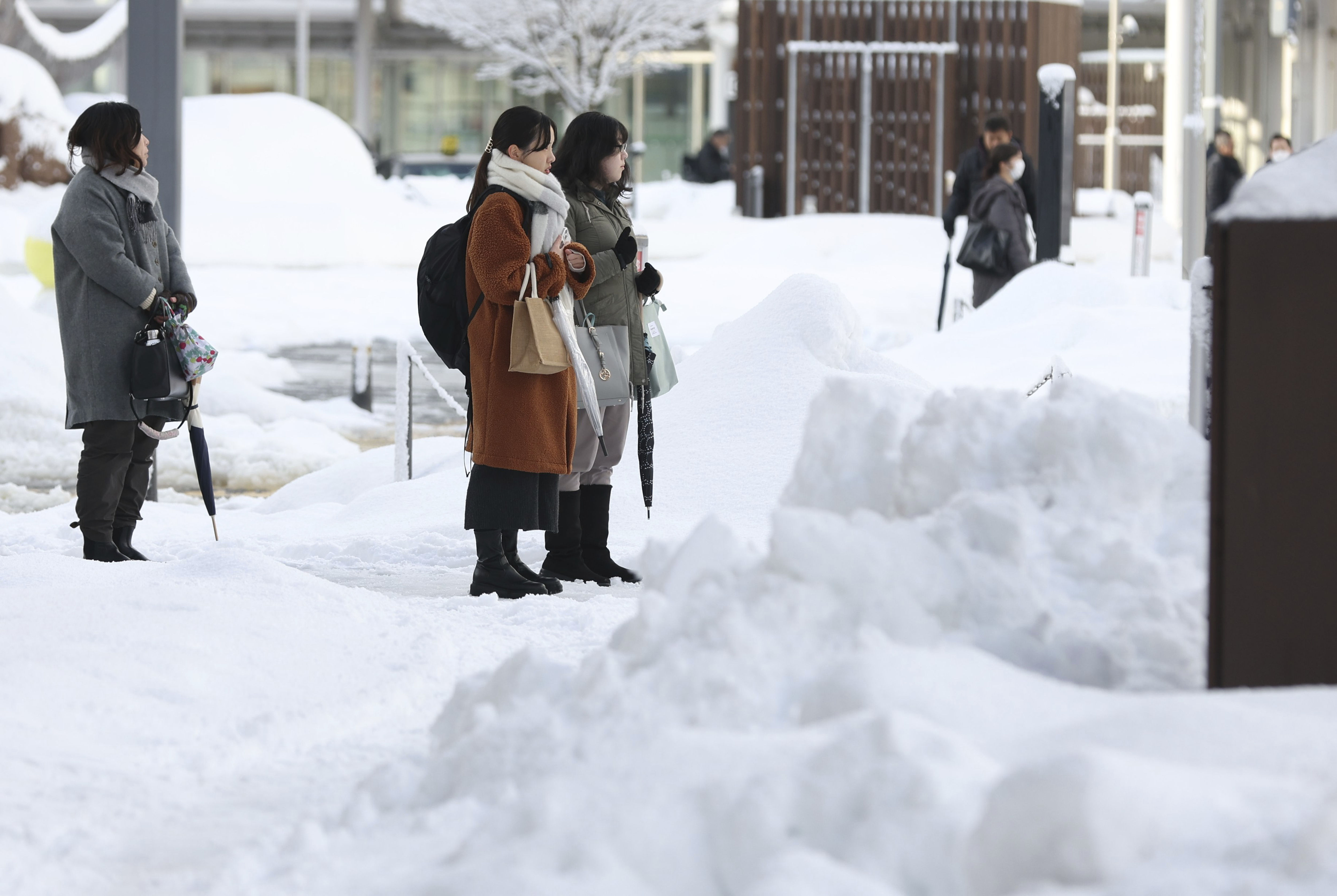 ▲▼ 日本福井縣中部福井市大雪。（圖／達志影像／美聯社）