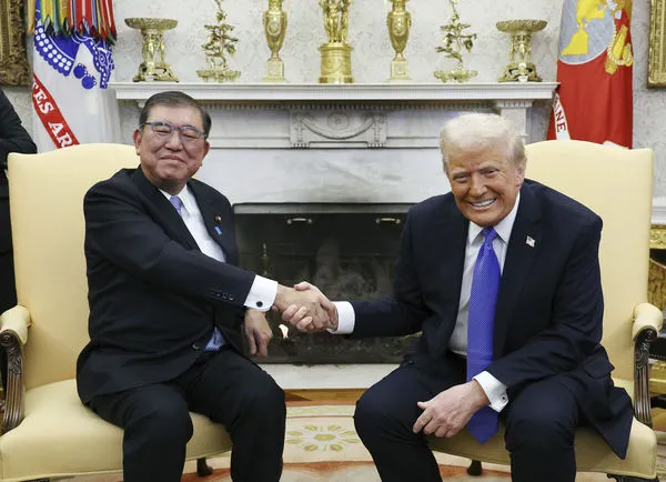 ▲▼日本首相石破茂和美國總統川普會面。（圖／達志影像／美聯社）