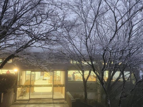 ▲▼宜蘭太平山下冰霰。（圖／翻攝自太平山國家森林遊樂區臉書專頁）