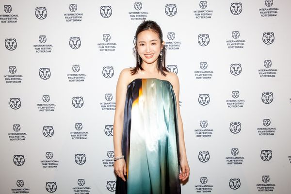 ▲《失明》導演周美豫、演員林依晨、吳可熙、劉敬出席鹿特丹首映映後。（圖／周子娛樂提供）