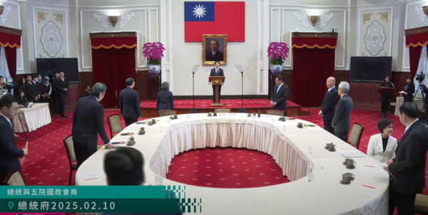 ▲▼總統與五院國政會商座位大景。（圖／總統府直播）