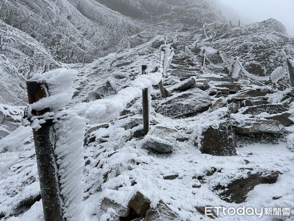 ▲玉山主峰2月6日雪況。（圖／山友張惠榮提供，下同）