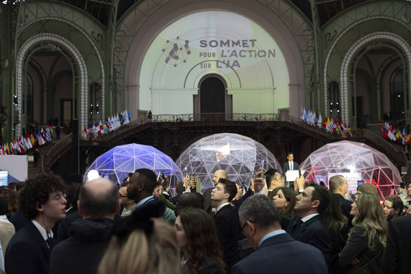 ▲▼法國巴黎大皇宮（Grand Palais）人工智慧AI行動高峰會（Artificial Intelligence AI Action Summit）。（圖／達志影像／美聯社）