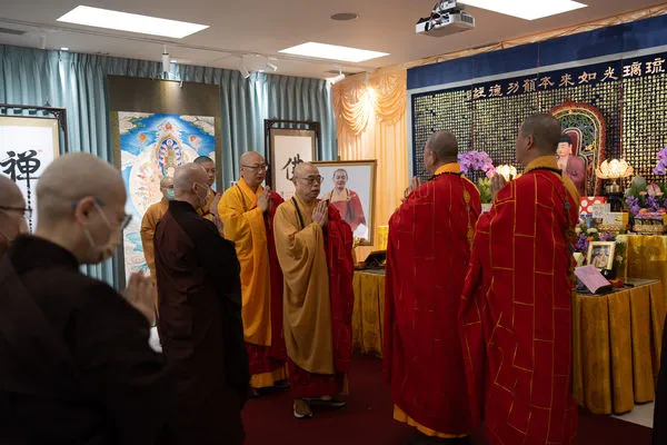 ▲淨耀大和尚2月7日於慈法禪寺舉行荼毗法會、法眷祭儀             。（圖／中國佛教會提供）