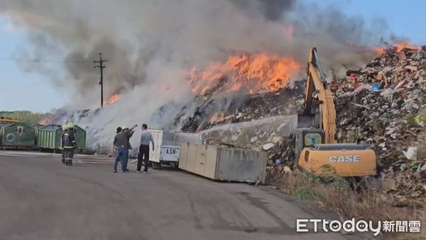 ▲苗栗市垃圾掩埋場廢棄物堆置區，前年11月發生大火，法官認定禍首是台電公司，判決賠償市公所60萬      。（圖／記者楊永盛翻攝）