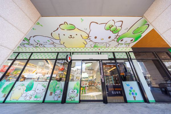 ▲▼7-11首間「三麗鷗綠色主題店」台南登場。（圖／業者提供）