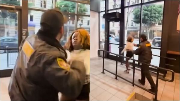 ▲▼      塔可鐘（Taco Bell）保全對女顧客賞巴掌。（圖／翻攝X）