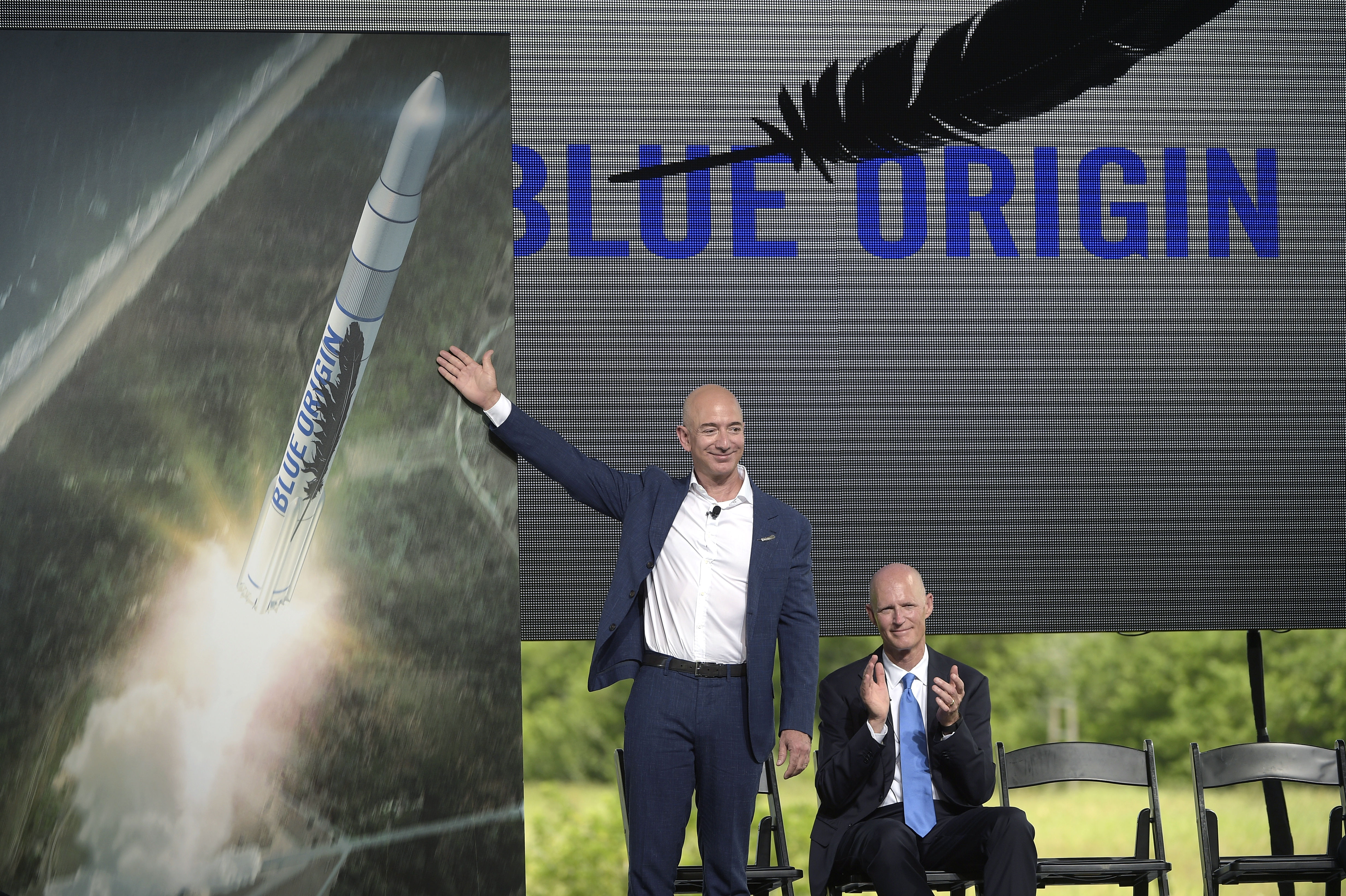▲▼ 億萬富豪貝佐斯的航太公司「藍源」（Blue Origin）。（圖／達志影像／美聯社）