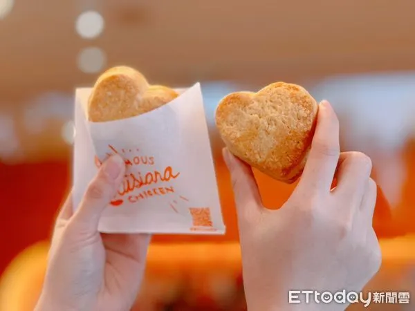 ▲▼Popeyes「愛心比司吉」快閃48小時開賣。（圖／記者蕭筠攝）