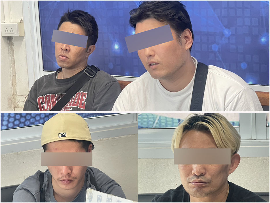 ▲▼日本4名男性涉嫌參與電信詐騙與國際犯罪，遭到泰國警方逮捕。（圖／翻攝自khaosodenglish）