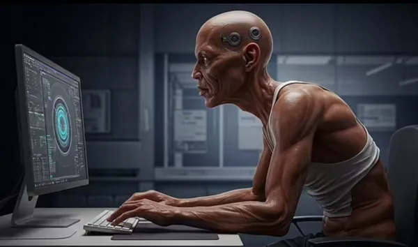 ▲▼AI模擬人類千年後的樣貌。（圖／ImageFX AI）