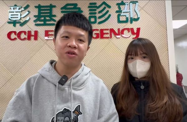 ▲新光氣爆彰基急診室護理師蘇男及郭女在場協助。（圖／記者唐詠絮翻攝）