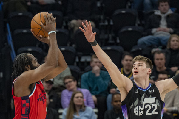 ▲▼西蒙斯迎來快艇首秀；快艇哈登。（圖／達志影像／美聯社）