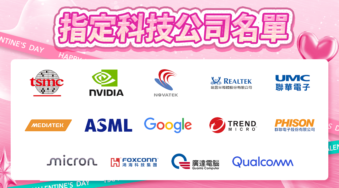 ▲▼SWAG情人節鎖定台積電、輝達等科技大廠　信箱註冊最高送300萬鑽石。（圖／資料照）