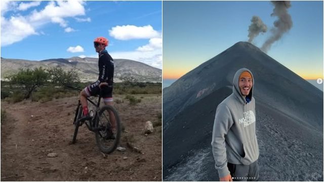 ▲▼攻頂活火山！他挑戰5000多公尺「極限騎行」　失控摔車亡　。（圖／翻攝IG@davivax_）