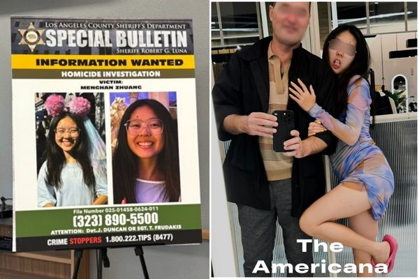 中國女留學生在加州遇害，「豪放生活性愛照」引熱議！美警公布兇嫌照片。（翻自X平台+《加國無憂》）