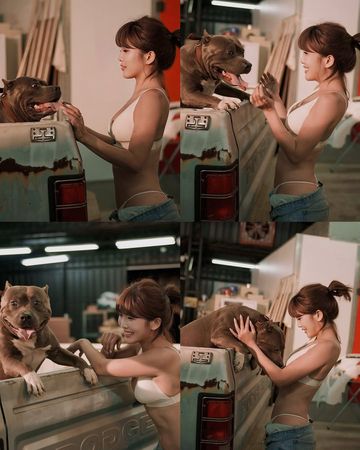 ▲壯壯曬出了一組工業風的辣照。（圖／翻攝自Instagram／ula_shen_）