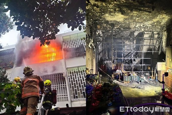 ▲▼             台南市安定區一棟4層樓高民宅火警。（圖／記者林東良翻攝，下同）
