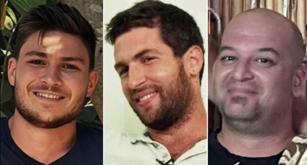 ▲▼以色列被擄到加薩的薩沙（左）、迪克爾陳(中）和霍恩（右）預計將在15日被釋放。（圖／翻攝自X）