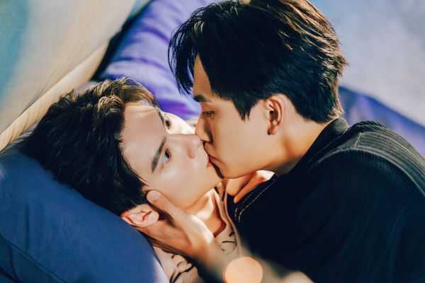 ▲《獨佔接班人》映後直播：主演群毛祁生（左下）、張家陞（右下）、徐瑋澤（左上）、朴靖恆（右上）首播映後直播，跟粉絲共度情人節。（圖／LINE TV提供）