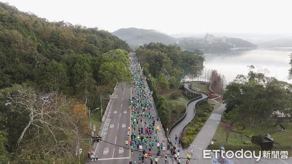 ▲紐崔萊日月潭環湖路跑吸引逾3000國內外民眾參與。（圖／日月潭國家風景區管理處提供）