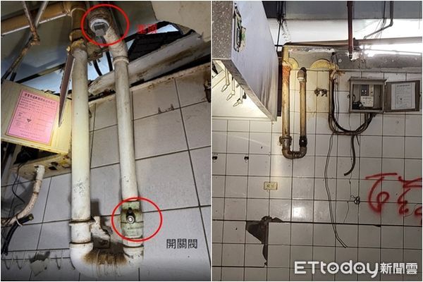 ▲▼台中新光三越氣爆，現場瓦斯管線。（圖／民眾提供）