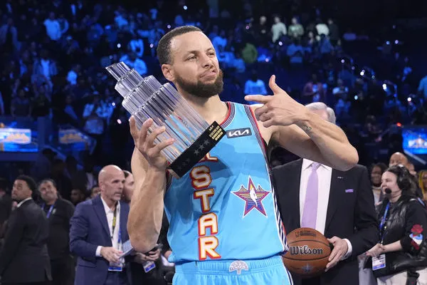 ▲「咖哩大神」柯瑞勇奪2025年NBA全明星賽MVP。（圖／達志影像／美聯社）