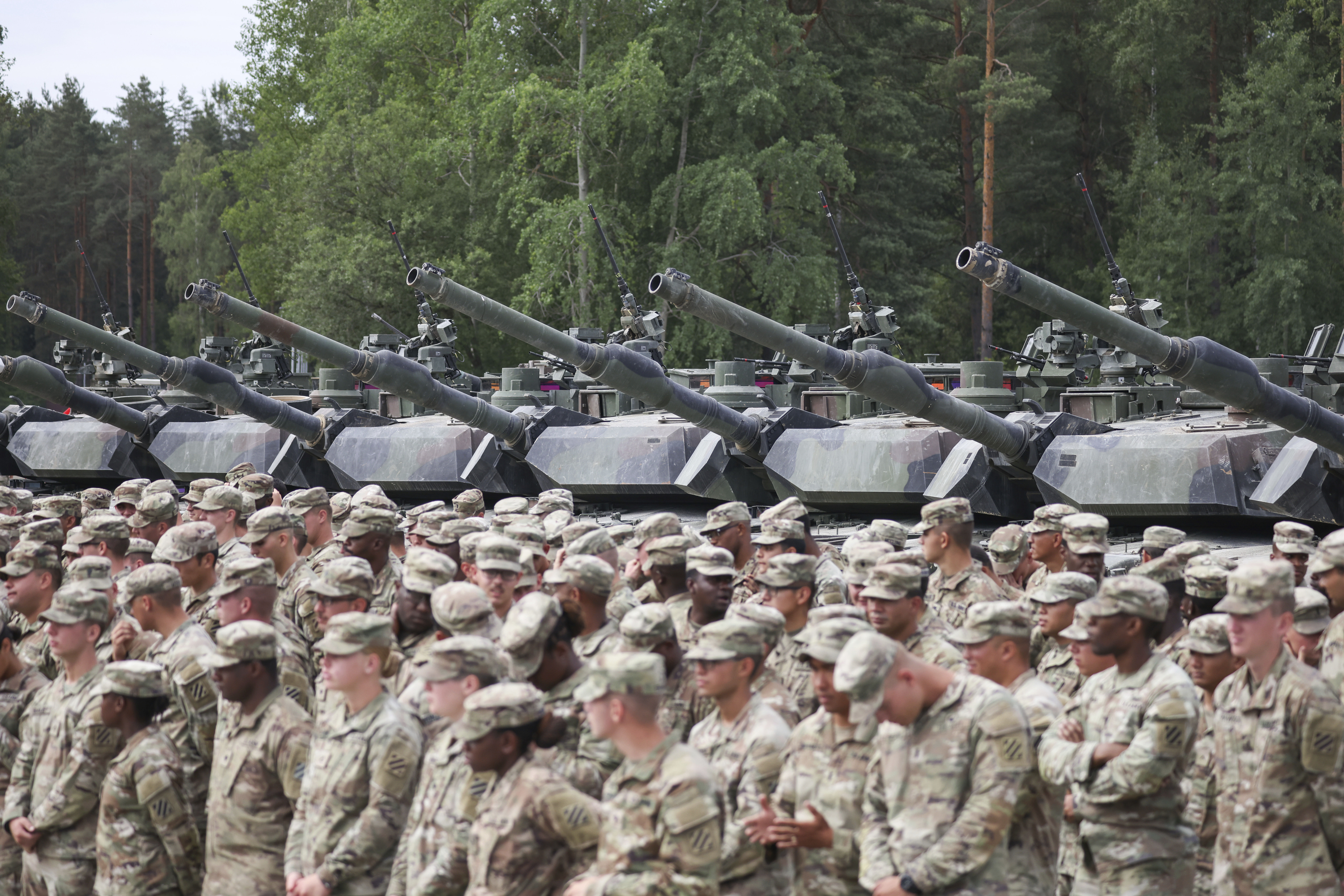 ▲▼2022年7月，駐防德國巴伐利亞的美軍第3步兵師第1旅，也是其中一支突襲者旅。（圖／達志影像／美聯社）