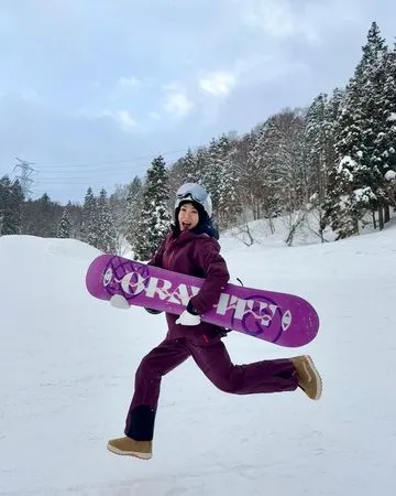 ▲楊千霈情人節在日本新潟滑雪。（圖／翻攝自Facebook／楊千霈 Pink Yang）